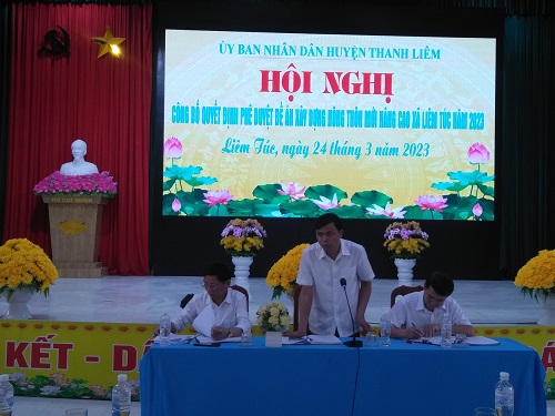 Xã Liêm Túc: Hội nghị công bố Quyết định phê duyệt Đề án xây dựng xã Nông thôn mới nâng cao năm 2023